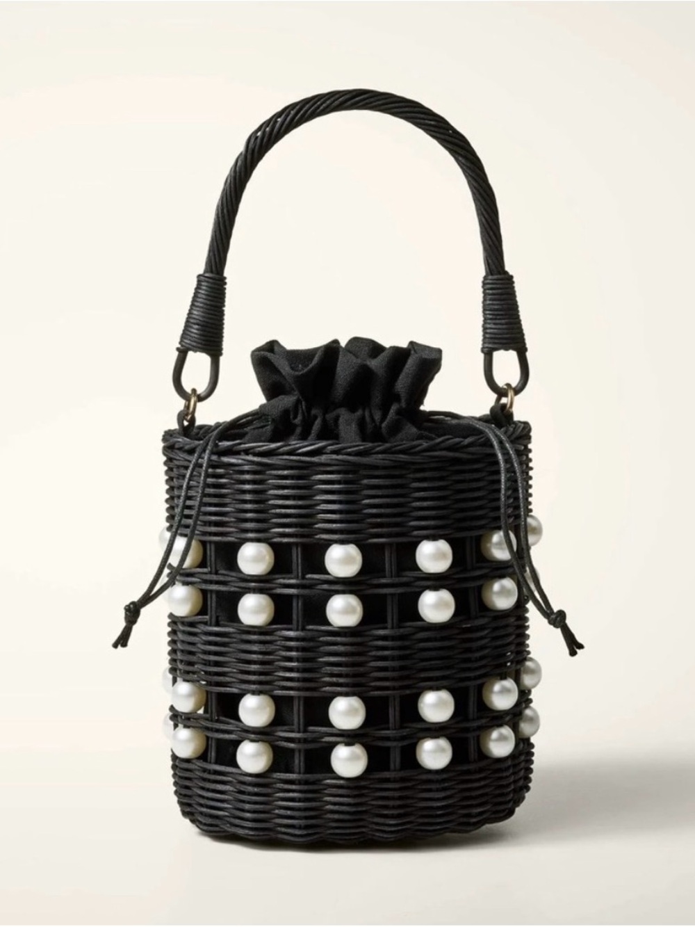 Kate Spade/Target Collab Black Pearl-Embellished Bucket Mini Bag